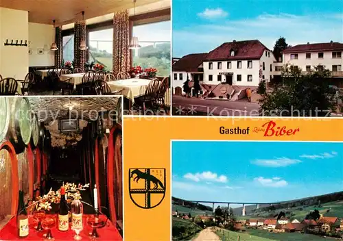 AK / Ansichtskarte Speicherz Gasthof Zum Biber Gastraeume Autobahnbruecke Speicherz