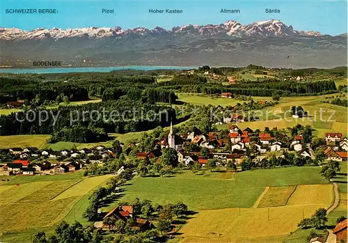 AK / Ansichtskarte Hergensweiler Panorama mit Bodenseeblick Hergensweiler