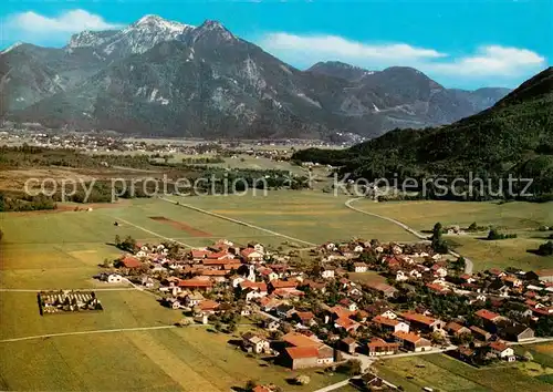 AK / Ansichtskarte Rottau_Chiemgau Fliegeraufnahme mit Hochgern Rottau Chiemgau