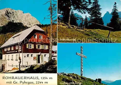 AK / Ansichtskarte Spital_Pyhrn_AT Rohrauerhaus mit Gr Pyhrgas Gipfelkreuz Pyhrgasgatterl 