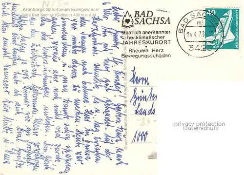 AK / Ansichtskarte Bad_Sachsa_Harz Kronbergs Sanatorium Eulingswiese Teilansichten Bad_Sachsa_Harz
