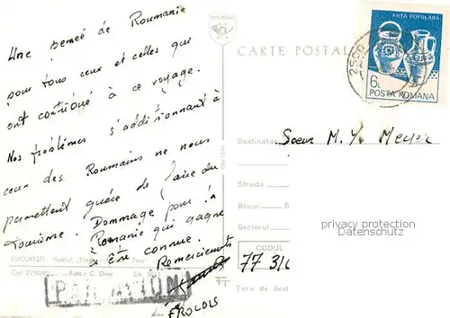 AK / Ansichtskarte Bucuresti_Bukarest_Bucaresti_RO Parc Hotel 