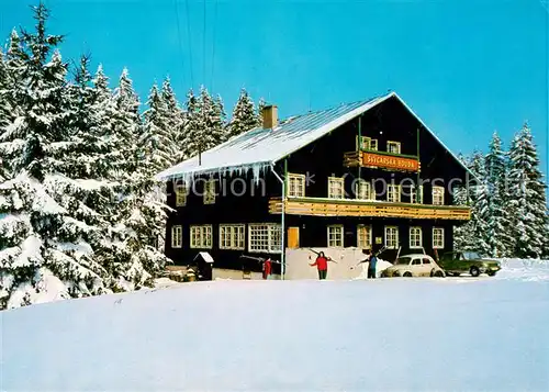 AK / Ansichtskarte Krusne_Hory_CZ Schweizer Baude am Hang des Plessbergs 