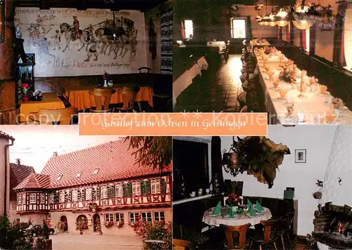 AK / Ansichtskarte Geislingen_Kocher Gasthof zum Ochsen Gastraeume Geislingen Kocher