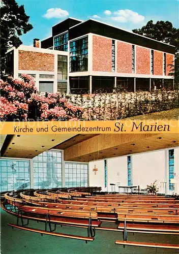 AK / Ansichtskarte Bad_Zwischenahn Kirche und Gemeindezentrum St Marien Hauskapelle Bad_Zwischenahn