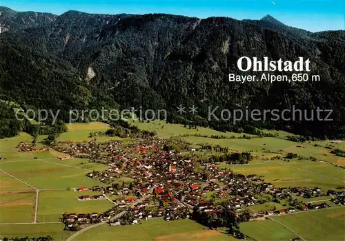 AK / Ansichtskarte Ohlstadt Fliegeraufnahme mit Heimgarten Ohlstadt