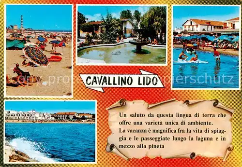AK / Ansichtskarte Cavallino_Lido_Venezia_IT Strandpartien Brunnen Details 