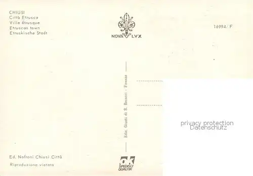 AK / Ansichtskarte Chiusi Citta Etrusca Vue partielle Chiusi
