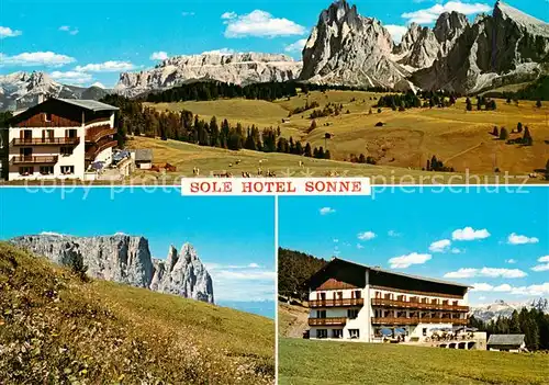 AK / Ansichtskarte Ortisei_St_Ulrich_Groednertal_IT Sole Hotel Sonne Panorama 