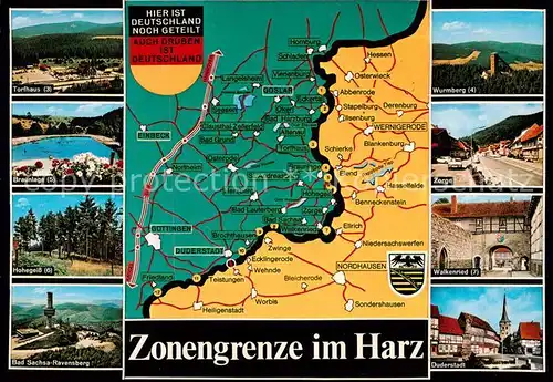 AK / Ansichtskarte 73841368 Grenze_Douane_Zoll_Frontiere Zonengrenze im Harz Zorge Duderstadr Torthaus 