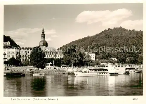 AK / Ansichtskarte  Dampfer_Seitenrad Bad Schandau Saechsische Schweiz  