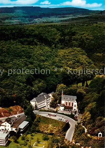 AK / Ansichtskarte  Geisenheim Marienthal im Rheingau Wallfahrtskirche zur schmerzhaften Mutter Fliegeraufnahme Geisenheim