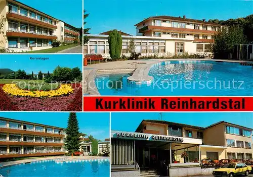 AK / Ansichtskarte  Bad_Wildungen_Reinhardshausen Kurklinik Reinhardstal Kuranlagen Freibad 