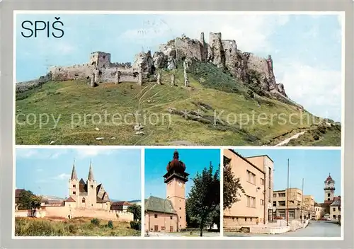 AK / Ansichtskarte  Spis_Spissky_Hrad_SK Spisska Kapitula miestna cast Spisskeho Podhradia mestska pamiatkova rezervacia Spisske Vlachy Spisske Podhradie Gottwaldovo namestie 