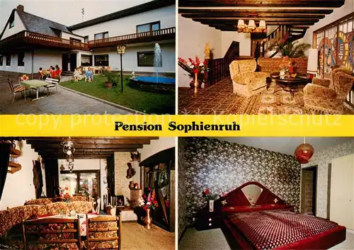 AK / Ansichtskarte 73841448 Langscheid_Mayen Gasthof Pension Sophienruh Gastraeume Zimmer Langscheid Mayen