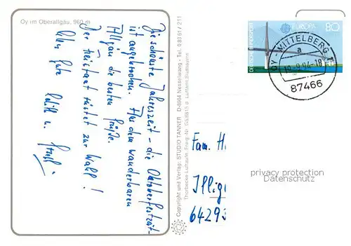 AK / Ansichtskarte  Oy-Mittelberg Fliegeraufnahme Oy-Mittelberg