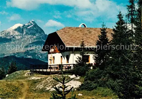 AK / Ansichtskarte  Alta-Badia_Dolomiti_IT Rifugio LEE Huette mit Sass Putia und Peitlerkofel  