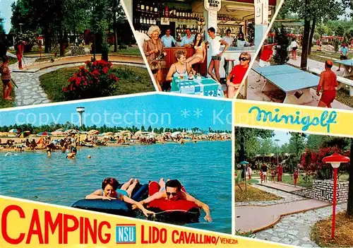 AK / Ansichtskarte  Cavallino_Lido_Venezia_IT Camping NSU Lido Minigolf Strand Bar Tischtennis  