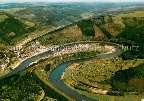 AK / Ansichtskarte  Hirschhorn_Neckar Schloss Hotel auf der Burg Fliegeraufnahme Neckarschleife Hirschhorn Neckar