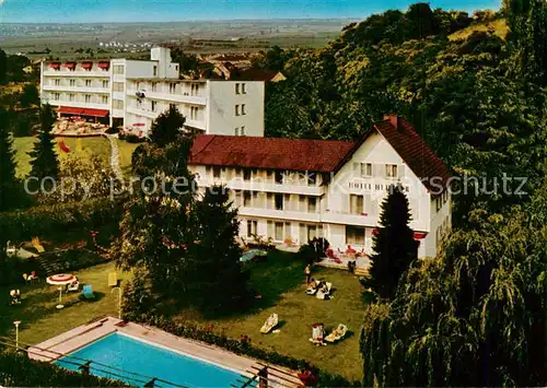 AK / Ansichtskarte  Bad_Duerkheim Garten Hotel Heusser Schwimmbad Fliegeraufnahme Bad_Duerkheim