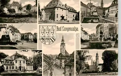 AK / Ansichtskarte 73841496 Bad_Langensalza Orts und Teilansichten Rathaus Kirche Brunnen Bad_Langensalza