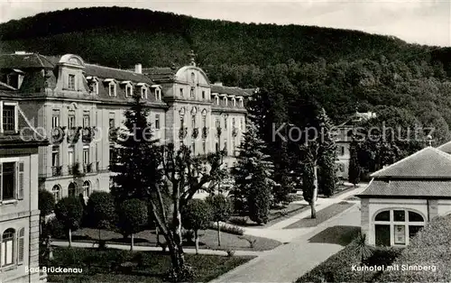 AK / Ansichtskarte  Bad_Brueckenau Kurhotel mit Sinnberg Bad_Brueckenau