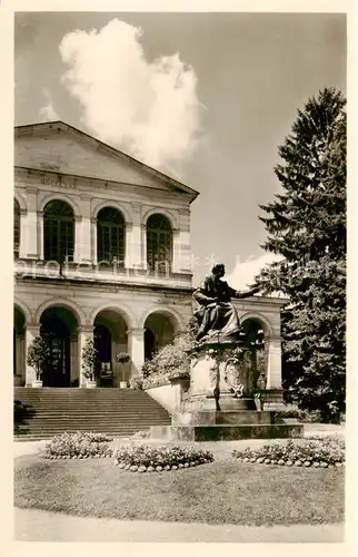 AK / Ansichtskarte 73841511 Bad_Brueckenau Kursaal mit Denkmal Koenig Ludwig I Bad_Brueckenau