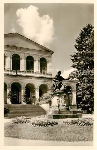 AK / Ansichtskarte  Bad_Brueckenau Kursaal mit Denkmal Koenig Ludwig I Bad_Brueckenau