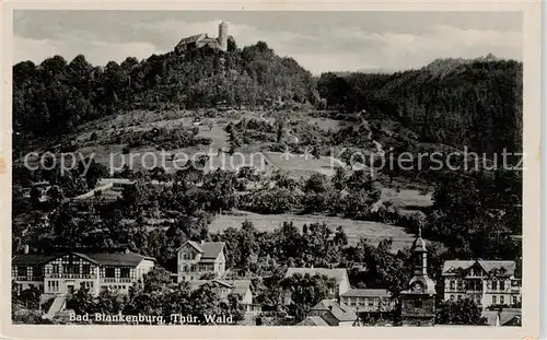 AK / Ansichtskarte  Bad_Blankenburg Stadt und Schlossblick Bad_Blankenburg