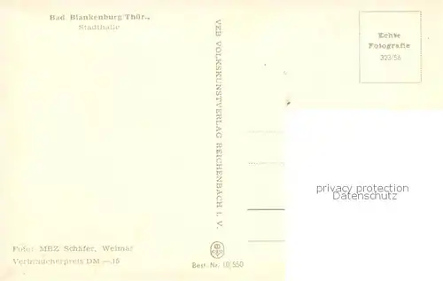 AK / Ansichtskarte  Bad_Blankenburg Stadthalle Bad_Blankenburg