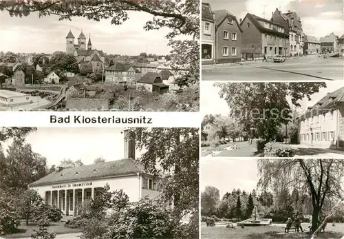 AK / Ansichtskarte 73841580 Bad_Klosterlausnitz Markt Rathaus Jenaische Strasse Kurpark Sanatorium Dr Friedrich Wolf Park Bad_Klosterlausnitz