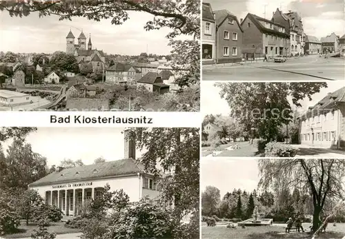 AK / Ansichtskarte  Bad_Klosterlausnitz Markt Rathaus Jenaische Strasse Kurpark Sanatorium Dr Friedrich Wolf Park Bad_Klosterlausnitz