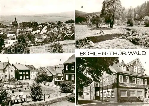 AK / Ansichtskarte  Boehlen_Thueringen uebersicht Muehltal Ortsmotiv Gasthaus zur schoenen Aussicht Boehlen_Thueringen