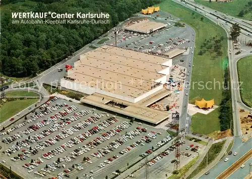 AK / Ansichtskarte  Durlach Wertkauf Center am Autobahn Kleeblatt Karlsruhe-Durlach Durlach