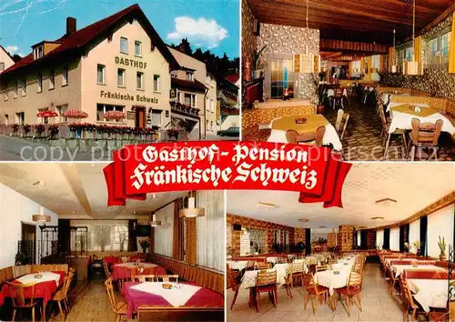 AK / Ansichtskarte  Obertrubach Gasthof Pension Fraenkische Schweiz Gastraeume Obertrubach