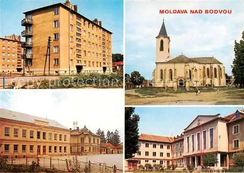 AK / Ansichtskarte  Moldava_nad_Bodvou_SK Wohnhaeuser Kirche 