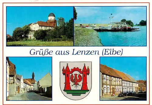 AK / Ansichtskarte 73841669 Lenzen_Elbe Schloss Faehre Ortspartien Lenzen Elbe