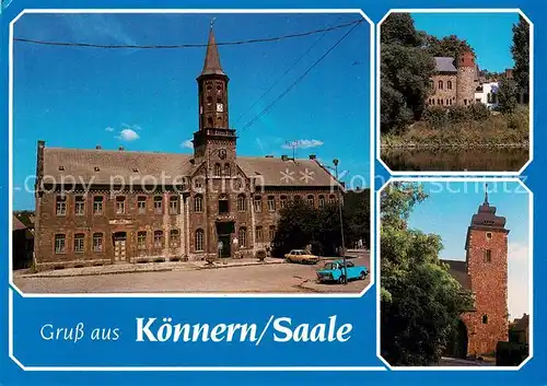 AK / Ansichtskarte  Koennern_Saale Rathaus Georgsburg Kirche 