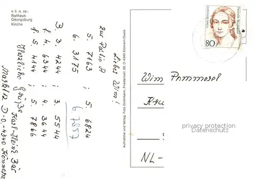 AK / Ansichtskarte  Koennern_Saale Rathaus Georgsburg Kirche 