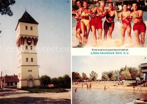 AK / Ansichtskarte  Gross_Boernecke Wasserturm Wasserskianlage am Loederburger See Badeparadies Loederburger See Gross Boernecke