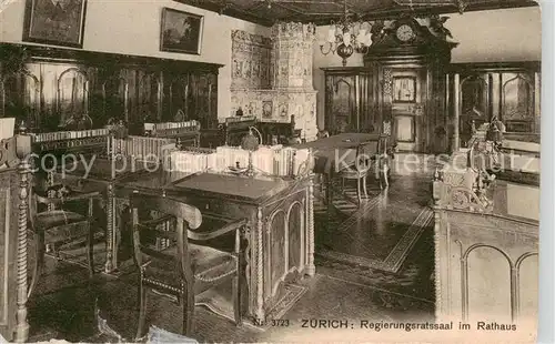 AK / Ansichtskarte  Zuerich_ZH Regierungsratssaal im Rathaus Zuerich_ZH