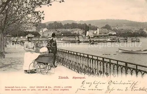 AK / Ansichtskarte  Zuerich_ZH Alpenquai Zuerich_ZH