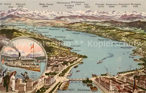 AK / Ansichtskarte  Zuerichsee_ZH Panorama Zuerichsee ZH