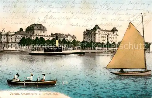 AK / Ansichtskarte  Zuerich_ZH Stadttheater und Utoschloss Zuerich_ZH