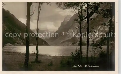 AK / Ansichtskarte  Kloentalersee_Kloenthalersee_GL Seepartie Gasthaus Rhodannenberg 