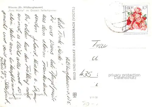 AK / Ansichtskarte Tellerhammer Rote Muehle Wasserrad Tellerhammer