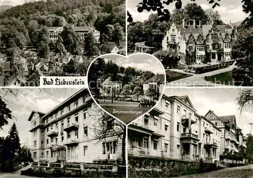 AK / Ansichtskarte Bad_Liebenstein Kurhaus Altenstein Brunnentempel Kurheim Bernhard und Olga Bad_Liebenstein