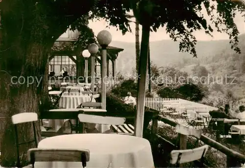 AK / Ansichtskarte Bleicherode Berggasthaus Waldschloesschen Gartenterrasse Bleicherode