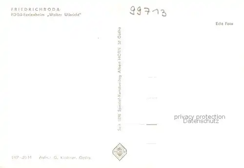 AK / Ansichtskarte Friedrichroda FDGB Ferienheim Walter Ulbricht Friedrichroda