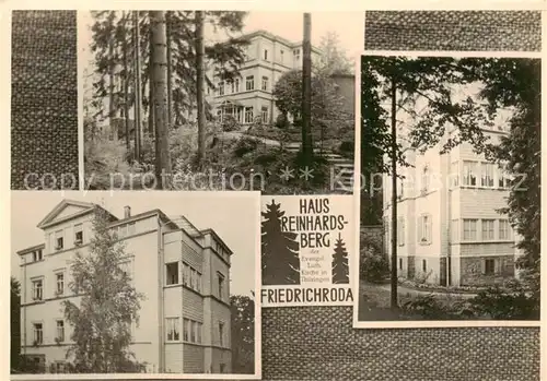 AK / Ansichtskarte Friedrichroda Haus Reinhardsberg der Ev. Luth. Kirche Thueringen Friedrichroda